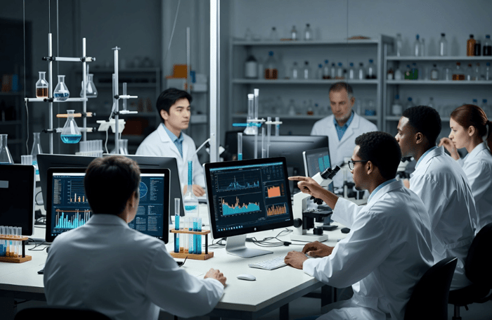 Illustration accompanying the laboratory workflow guide