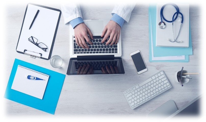Doctor Using Assessment Tool on Computer